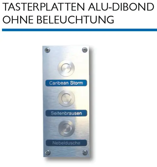 Bestpreis WDT Tasterplatte Dibond-Piezotaster ohne Beleuchtung
