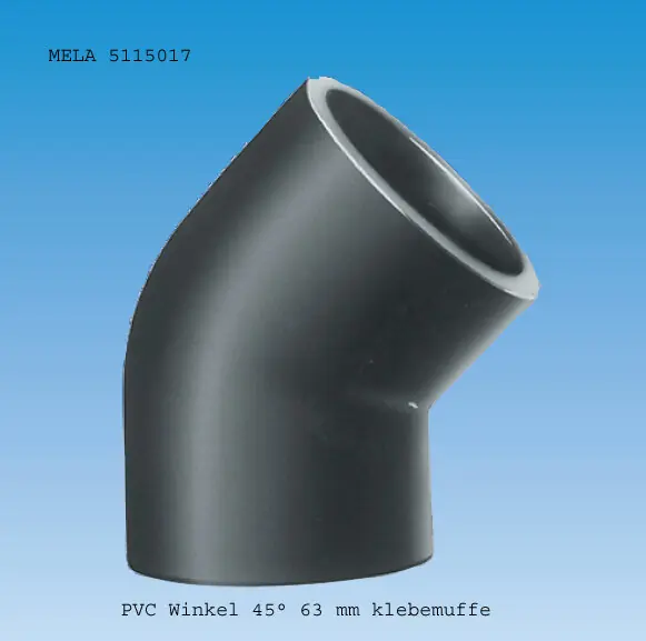 Jetzt Kaufen PVC Winkel 45° Klebemuffe Ø 63 mm