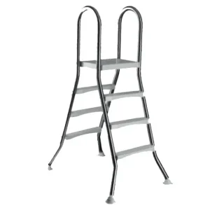 Hochbeckenleiter Classic 2 x 3 Stufen V2A Beckenhöhe bis 1 m Schwimmbadleiter Abverkauf