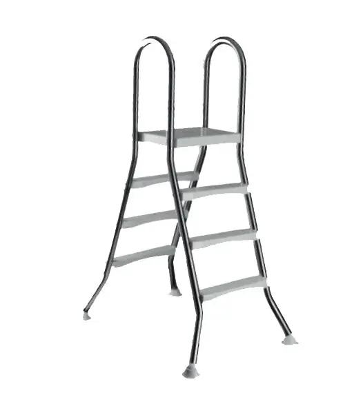 Hochbeckenleiter Classic 2 x 3 Stufen V2A Beckenhöhe bis 1 m Schwimmbadleiter Abverkauf