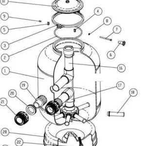 Wochenendangebot Spannring Deckel Teile 3-9 für Corona Standard Sandfilterbehälter