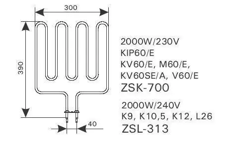 Harvia Heizstab 2000W ZSL-313 f. Profi L26,Club K10,5, K12, K9 Bestseller