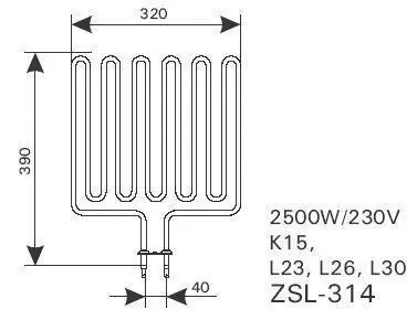 Harvia Heizstab 2500W ZSL-314 f. Profi L23,L26,Club K15 Beliebt