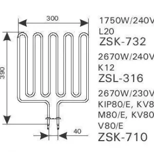 Expressversand Harvia Heizstab 2670W ZSK-710 KIP 8 kW Trendi 8 kWTop Class 8 kW