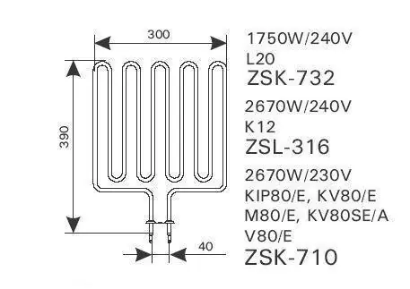 Expressversand Harvia Heizstab 2670W ZSK-710 KIP 8 kW Trendi 8 kWTop Class 8 kW