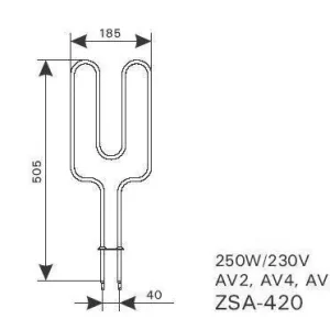 Harvia Heizstab 250 W ZSA-420 f. Symphony Forte Markenprodukt