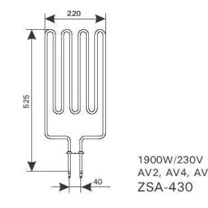 Harvia Heizstab 1900W ZSA-430 f. Symphony, Forte Sonderangebot