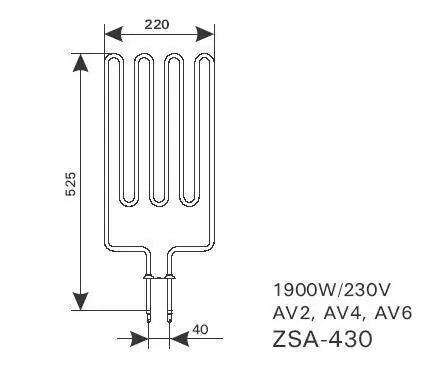 Harvia Heizstab 1900W ZSA-430 f. Symphony, Forte Sonderangebot