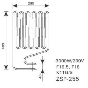 Knallerangebot Harvia Heizstab 3000W ZSP-255 f. F16,5, F18,Club K11G/S