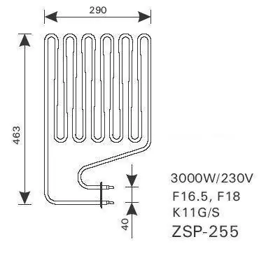 Knallerangebot Harvia Heizstab 3000W ZSP-255 f. F16,5, F18,Club K11G/S