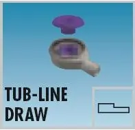 Expressversand LUX ELEMENTS-TUB-LINE DRAW Bodenablauf-Stutzen DN 50 waagrecht