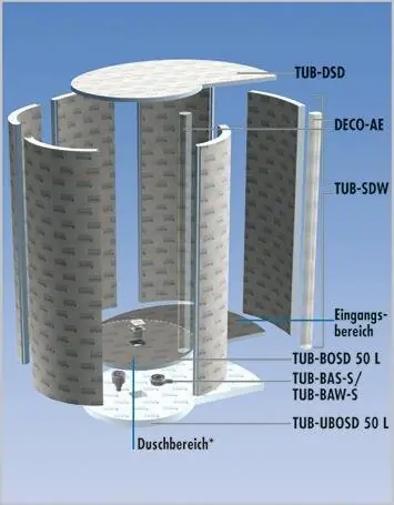 TUB-BOSD 50 L Duschtassenelement, linksdrehend Neue Kollektion