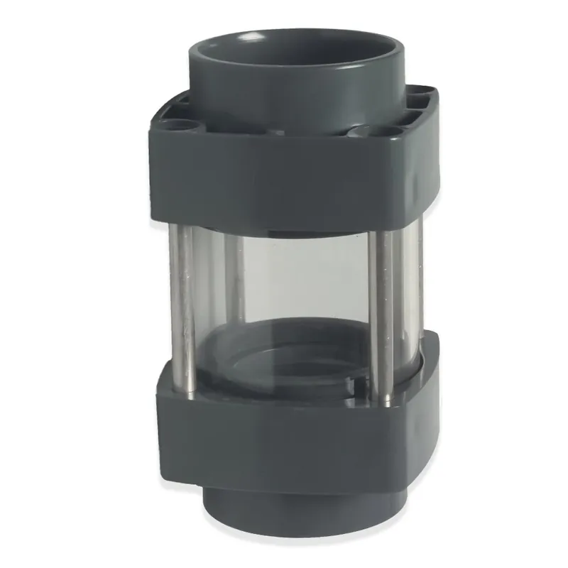 Abverkauf Sichtglas mit PVC-Klebemuffen d 63 mm