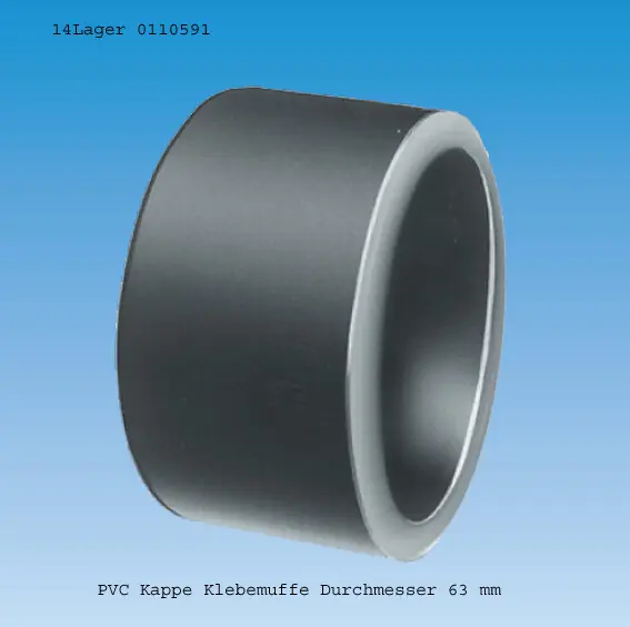 Must-Have PVC Kappe 63 mm mit Klebemuffe