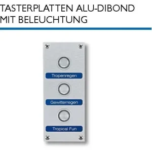 Neu WDT Tasterplatte Namenschild Nebeldusche