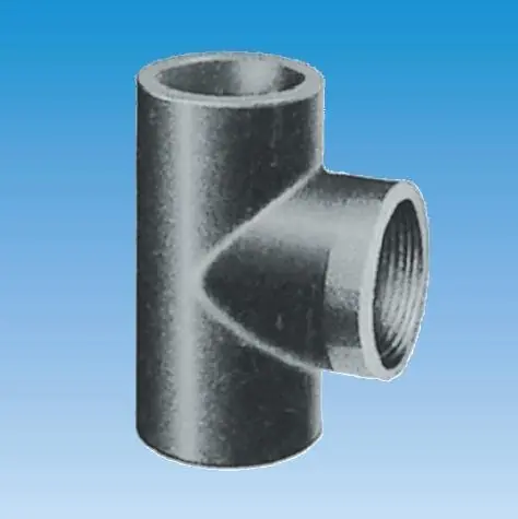 Echt PVC T-Stück verstärkt 90° Ø 90 mm Klebemuffe x 3" IG