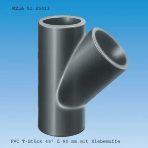 PVC T-Stück 45° Klebemuffe Ø 50 mm Schnäppchen