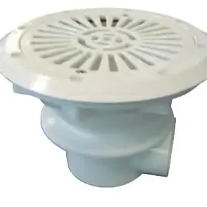 Swim-Tec Kunststoff Bodenablauf rund Ø 200 mm flacher Rost für Beton- Fliesenbecken Zertifiziert
