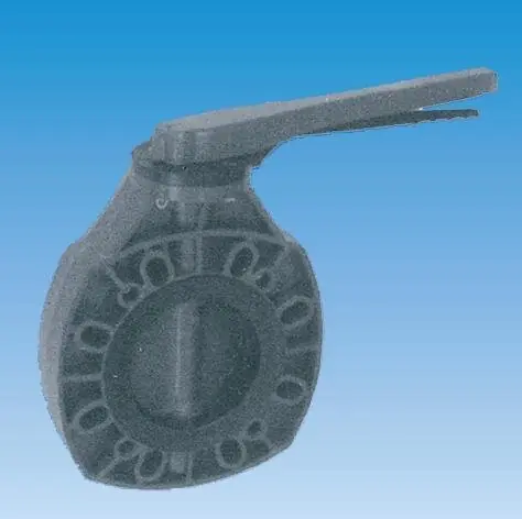 Markenprodukt PVC Absperrklappe d 250 mm mit Rastergriff, Dichtung EPDM