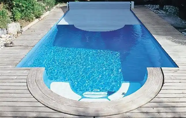 Preisreduziert Swim-tec 900 Polyester Becken 9,10 m x 3,70 m x 1,50 m. 50,51 m³ Schwimmbecken weiß