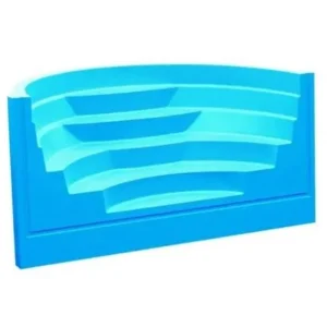 Schwimmbadtreppe Acryl Roman Transat B 300 x H 150 x T 138 cm 5 Stufen Preisknaller