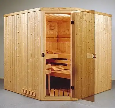 Preisknaller Saunatop Sauna Eifel Exklusiv Ecksauna (5-Eck) Elementsauna