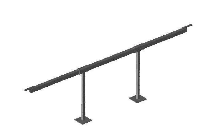 Bieri Schneeträger Längsseite des Beckens aus Aluprofilen mit Stützfüßen (UNIVERSAL / NOVAROLL) inkl. Schutzplatte Ø150 mm (PVC) Schneller Versand