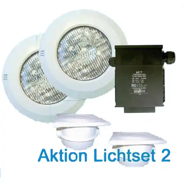 Aktion Beleuchtungsset Lichtset 2 600 W / 12 V Unterwasserscheinwerfer Begrenztes Angebot