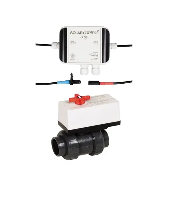 Solar-Control Easy mit 2-Wege-Kugelhahn S6 Ø 50mm und Steuerung 230V 30V Markenware