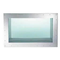 Rabatt Unterwasser Fenster 1090 x 690 mm V4A-Edelstahl Betonbecken mit Fliesenaufbau