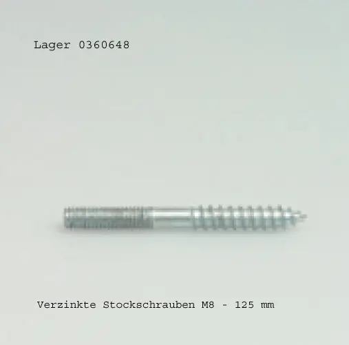 Jetzt Kaufen Verzinkte Stockschrauben M8 - 125 mm