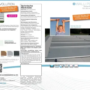 WALU Pool Eve Rollschutzabdeckung Maßanfertigung Sonderform + Überlaufrinne pro m² Top-Preis