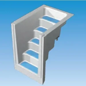 Swim-Tec Rechtecktreppe Rio 100 5-stufig GFK Begrenztes Angebot