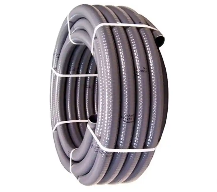 PVC Poolflex Rohr Flexibel d 63 mm grauer Spiral-Klebeschlauch 25 lfm Rolle FlexFit Heißes Angebot