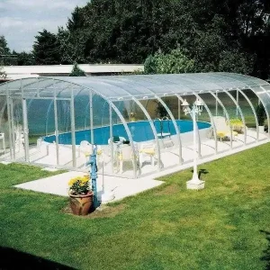 Vöroka Royal Schwimmbadüberdachung Breite 600 cm Höhe 240 cm Schneller Versand