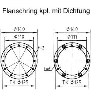 Schnäppchen Zubehör Schwalldusche Classico Folienflansch für Einbausatz