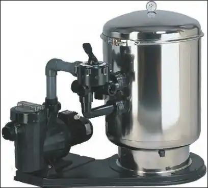 Zertifiziert Meranus Sandfilteranlage Ø 600 Edelstahl V4A mit Speck Badu Prime 13 400 V
