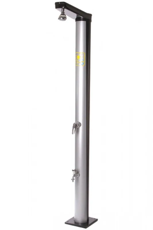 Online Kaufen Solardusche Fun Silber grau mit solarbeschichtetem Aluminiumtank