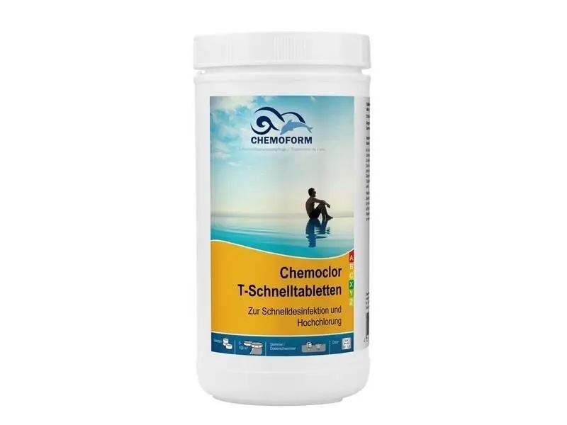 Chemoform T-Schnelltabletten 1 kg Chlor Schockchlorierung 20 g Nur Für Kurze Zeit