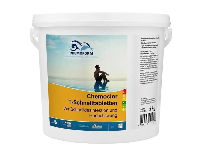 Chemoform T-Schnelltabletten 5 kg Chlor Schockchlorierung 20 g Solange Der Vorrat Reicht