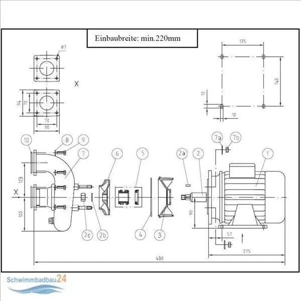 Ersatzteil Lahme Pumpe GSB Lagerschild für 2,2 und 2,6 kW GSA-Pumpen Kracherpreis