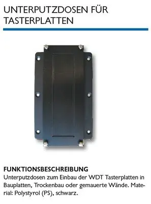 WDT Tastergehäuse 3fach Unterputzgehäuse Ausverkauf