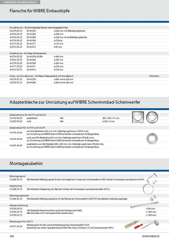 Wibre Klebe- u. Druckflansch für Scheinwerfer 4.0271, 4.0272 Saisonangebot