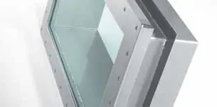 Unterwasser-Fenster zum Einschweisen für Edelstahlbecken, Stahlrahmen V4A 1.4571, Lichtes Maß: 2200 x 400 mm Bestpreis
