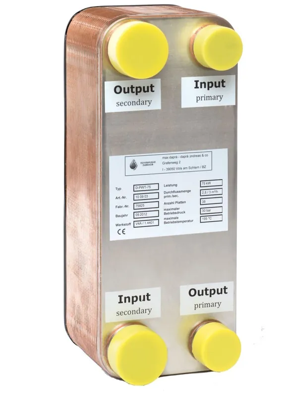 Plattenwärmetauscher PWT 75 kW Edelstahl gelötet Neue Ware