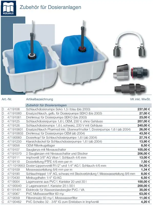 Zertifiziert OEM Rillenkugellager für Schlauchdosierpumpe 1,6 l (ab 2004)