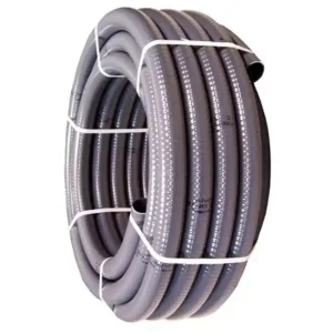 PVC Poolflex Rohr Flexibel d 90 mm grauer Spiral-Klebeschlauch 25 lfm Rolle FlexFit Preiswert