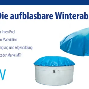 Aufblasbare Winterabdeckung SUNNY AIR mit Gummiseil Oval- & Achtformbecken Blau mit Seil Neu Im Sortiment