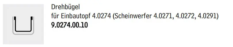 Super-Preis Wibre Drehbügel für 4.0271, 4.0272, 4.0291