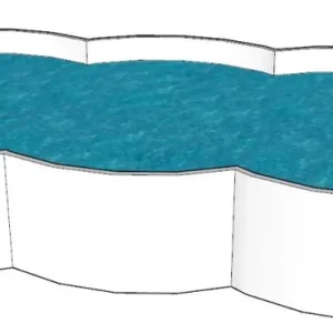 Günstig Krülland BAUKA Schwimmbadfolie für "Achtformbecken 3B" Folienstärke 0,7mm blau